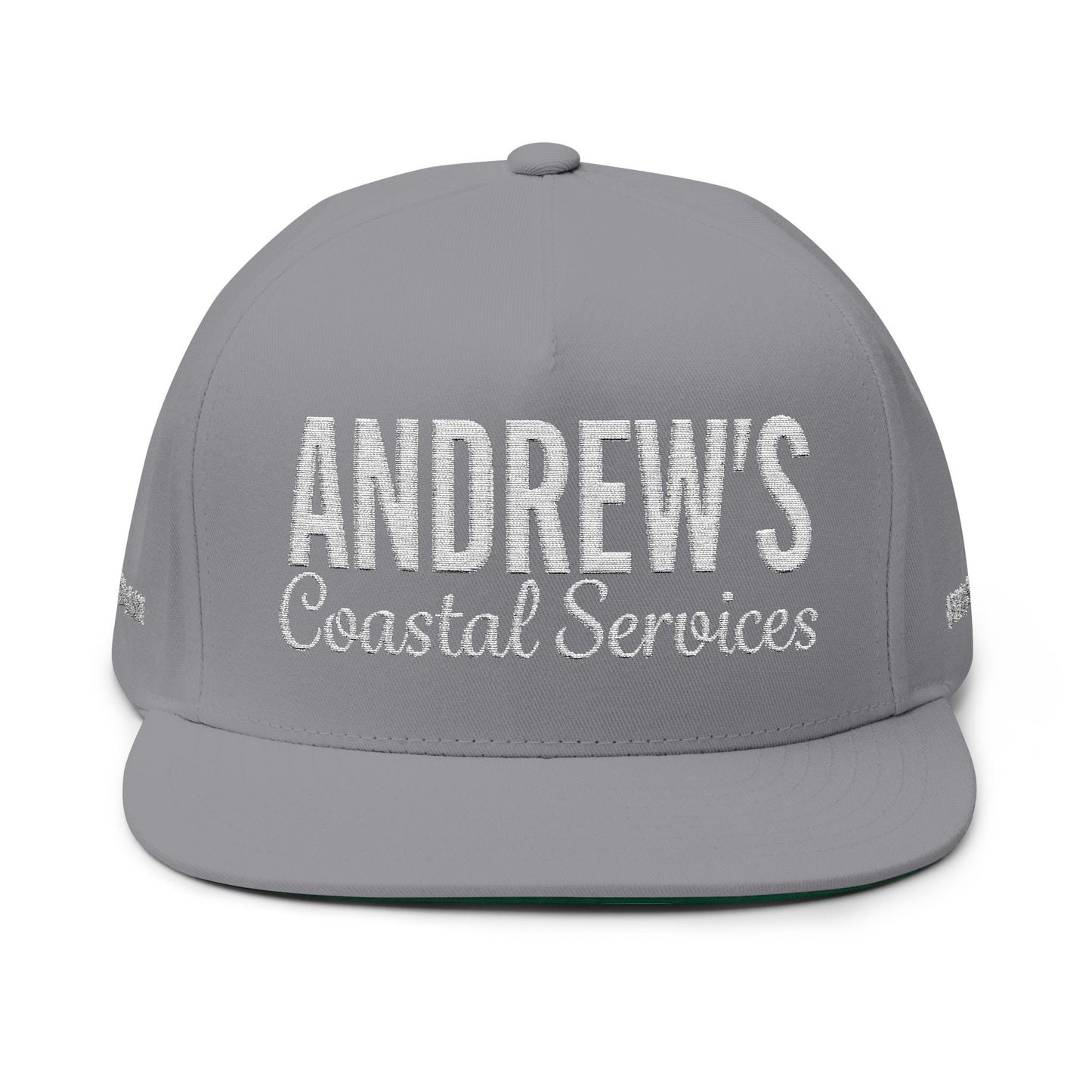 Flat Bill Cap (Embroidery) - Full Logo Text Only with Ph Number on Sides