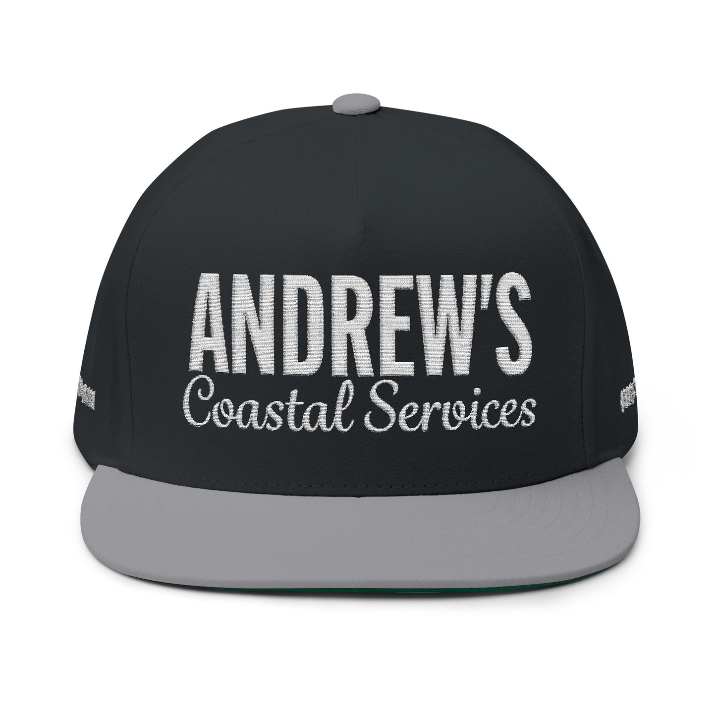Flat Bill Cap (Embroidery) - Full Logo Text Only with Ph Number on Sides