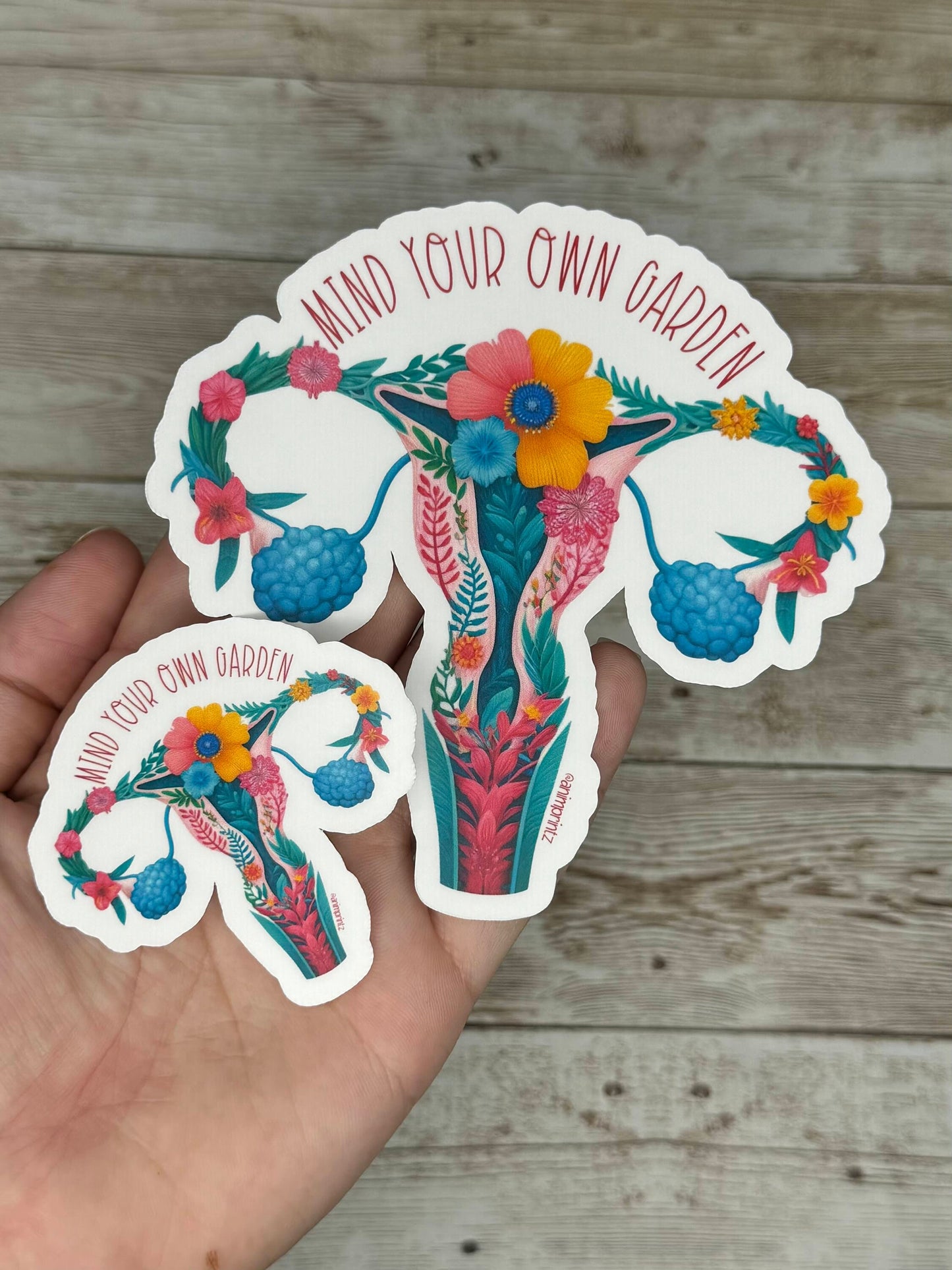 Mind Your Own Garden Uterus Vinyl Sticker