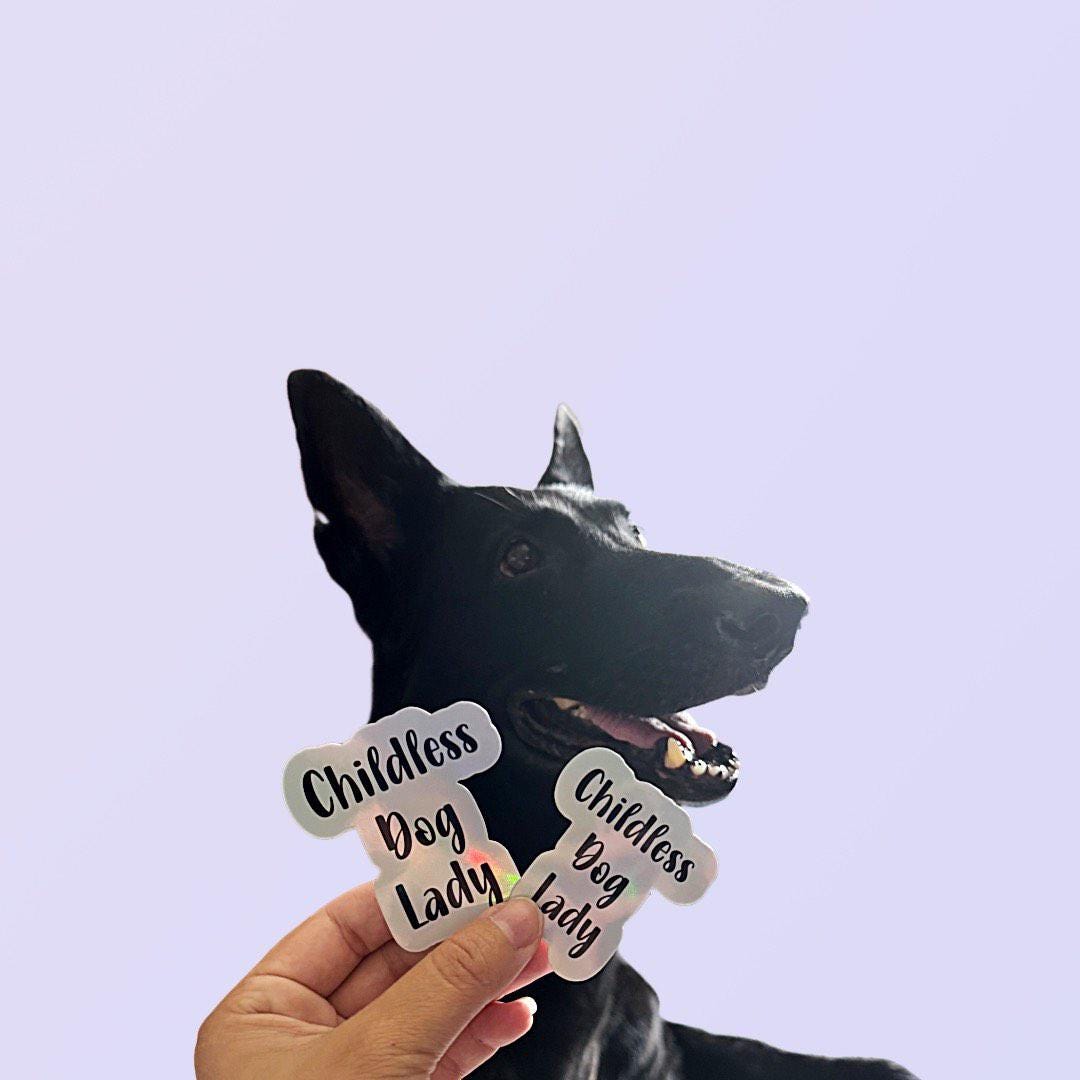 Childless Cat Lady Holographic Sticker