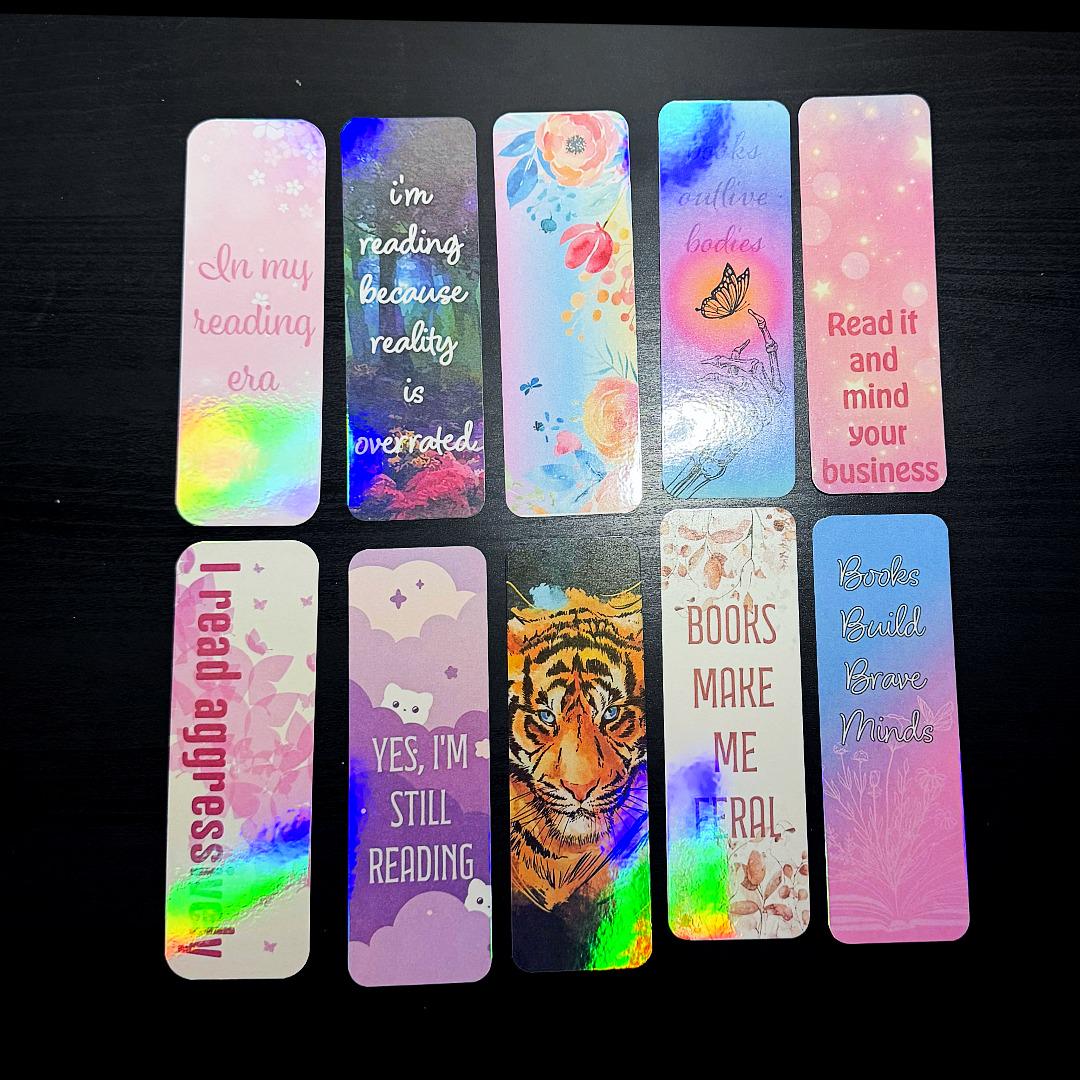 Books Build Brave Minds 2"x6" Holographic Bookmark