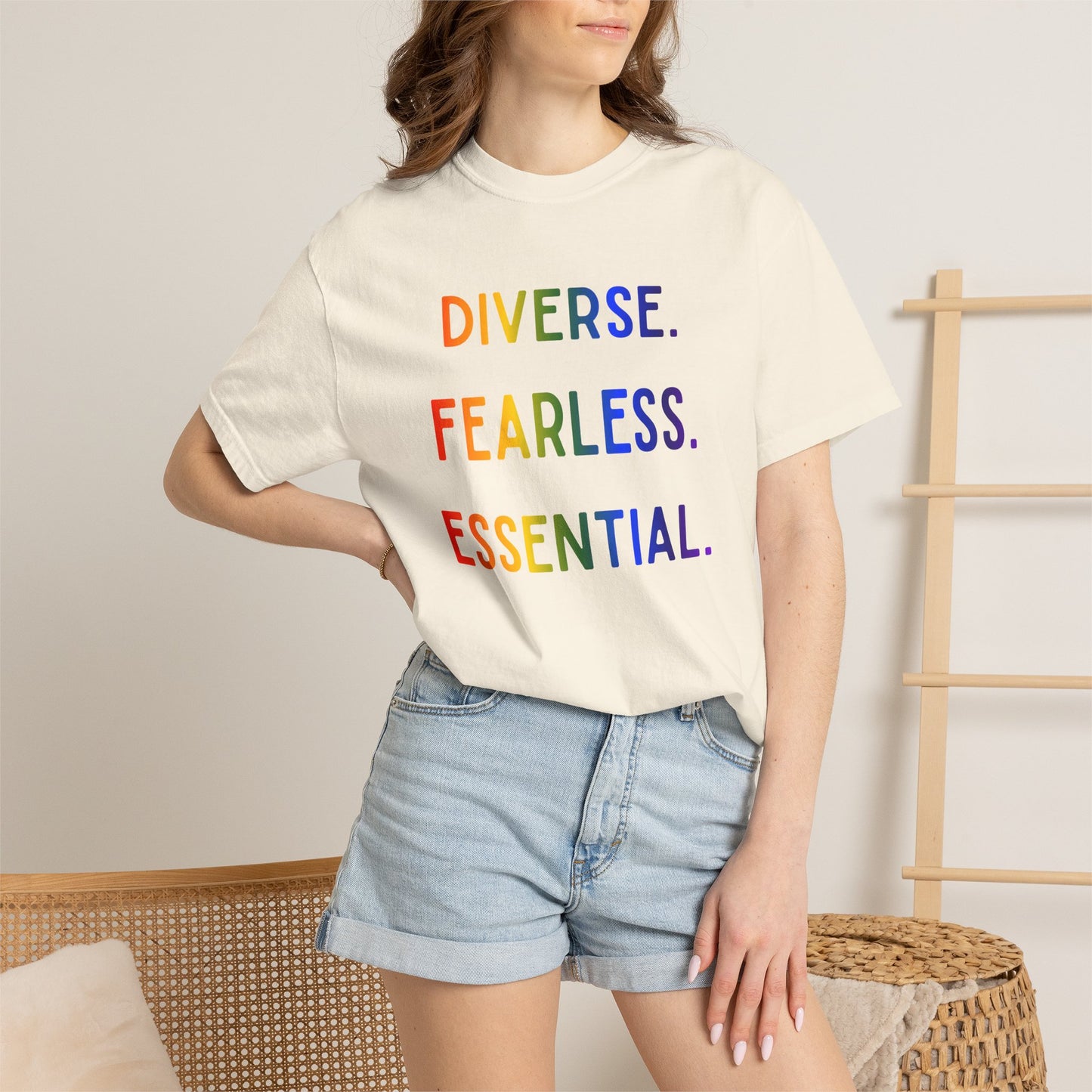 Diverse. Fearless. Essential. Pride Shark Shirt