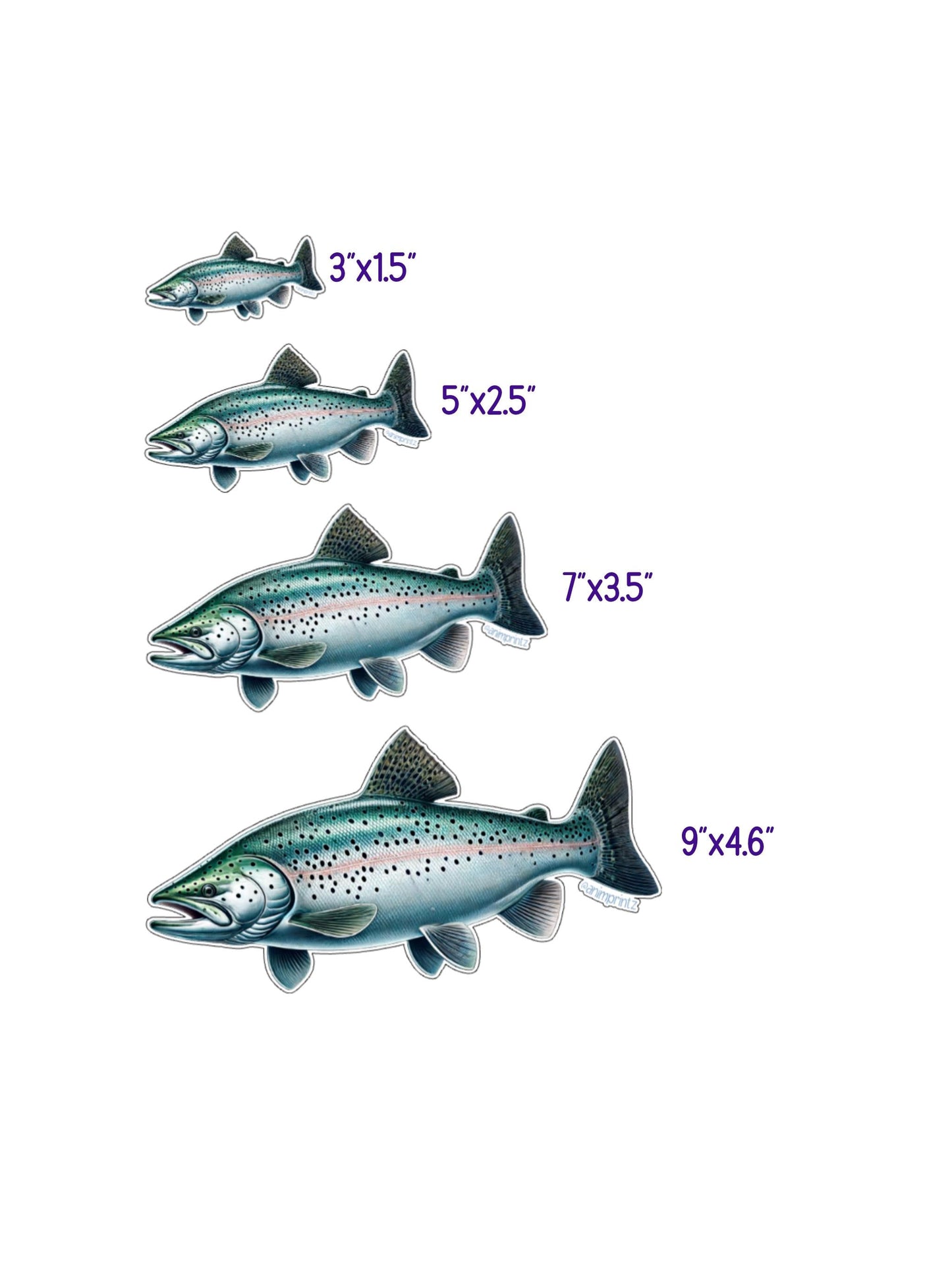 Chinook Salmon Matte Vinyl Sticker