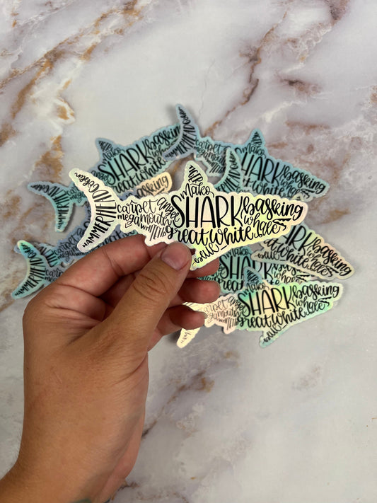 Shark Species Vinyl Holographic Sticker