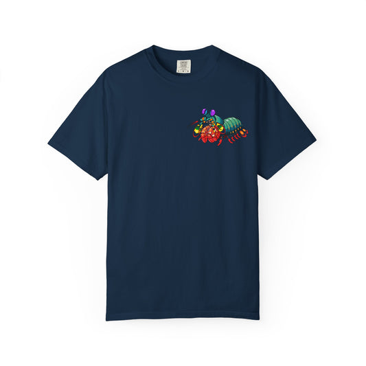 Unisex Garment-Dyed T-shirt - Full Image with Colored Shrimp