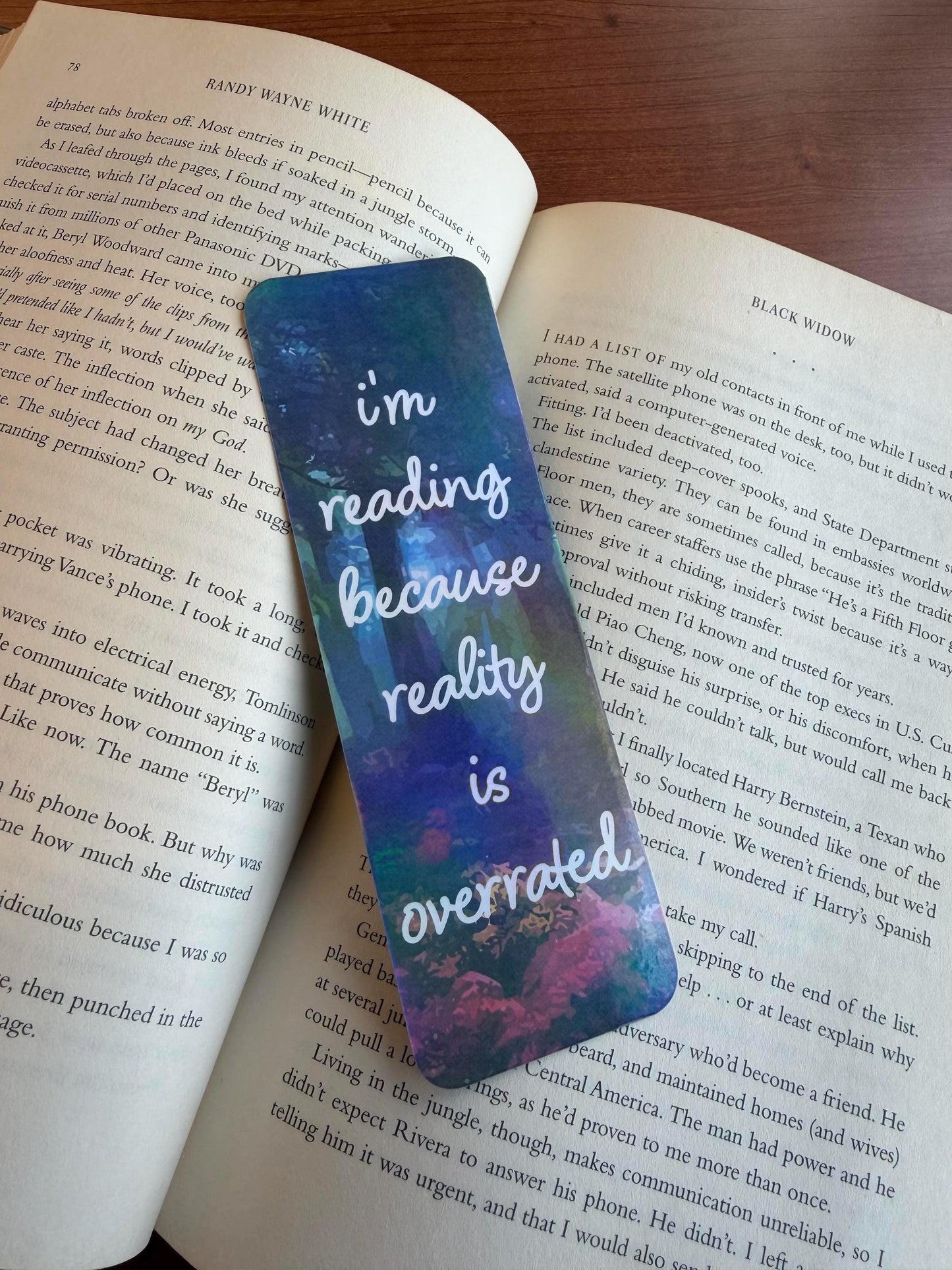 Reality is Overrated 2"x6" Holographic Bookmark