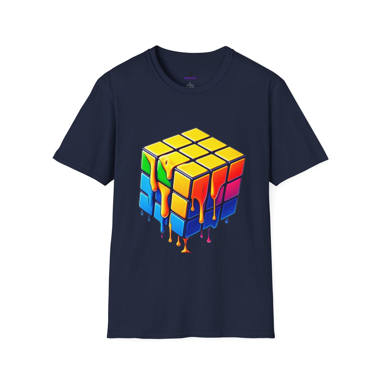 Melting Puzzle Cube Unisex Softstyle T-Shirt