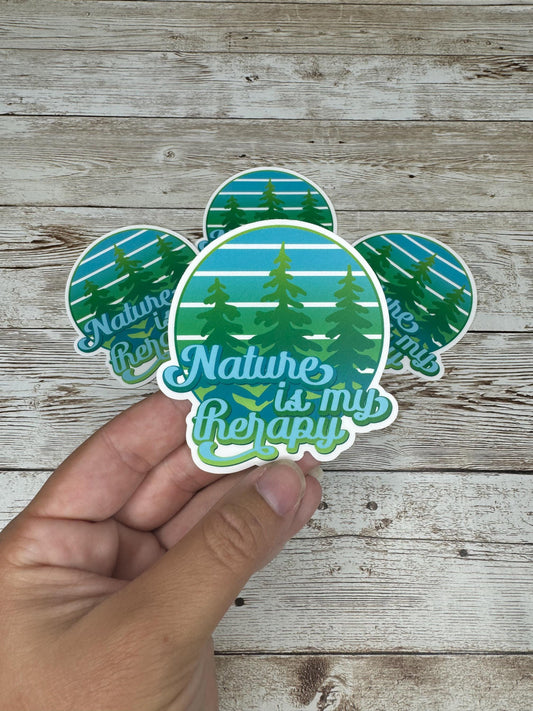 Nature is my Happy Matte Vinyl Sticker