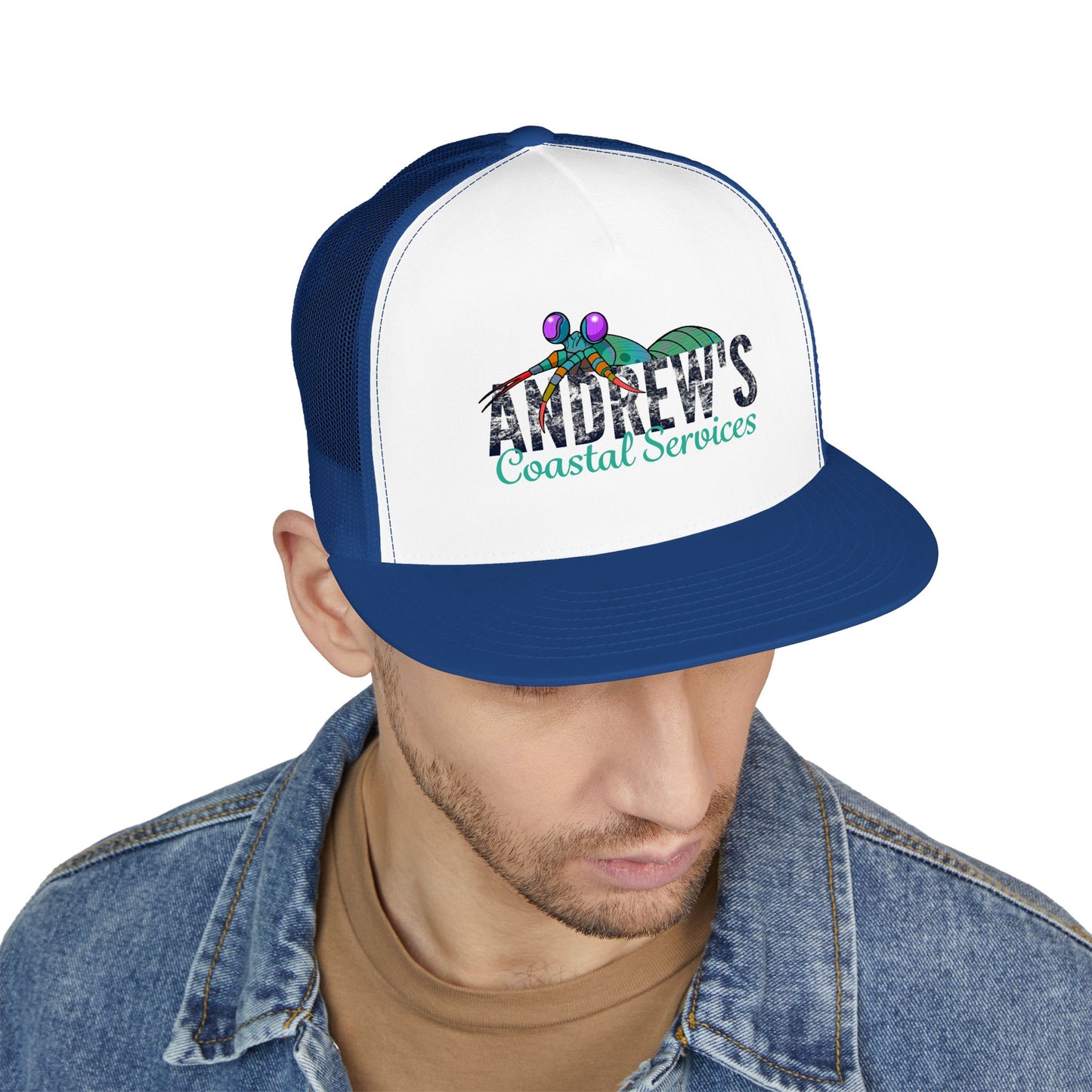 5 Panel Trucker Cap - Half Shrimp Logo