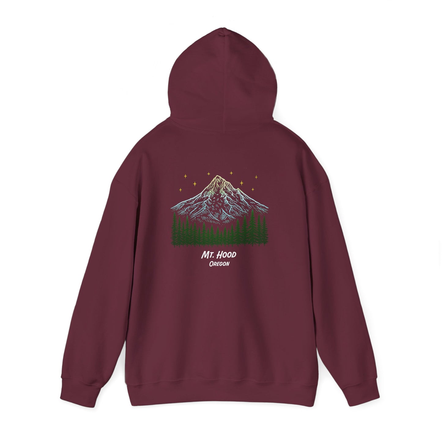 Bigfoot: I Don't Believe in Humans, Mt. Hood Oregon, Unisex Heavy Blend™ Hoodie Sweatshirt