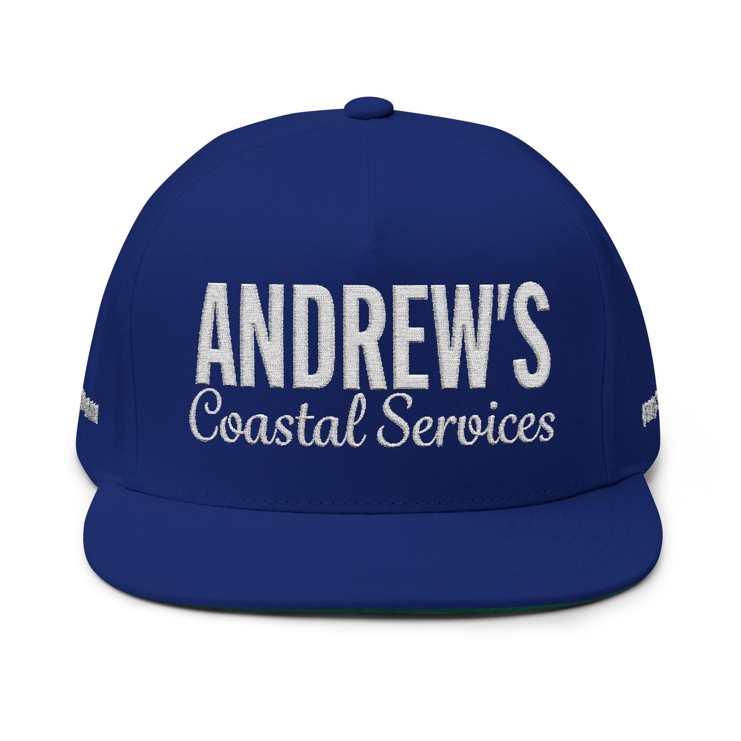 Flat Bill Cap (Embroidery) - Full Logo Text Only with Ph Number on Sides