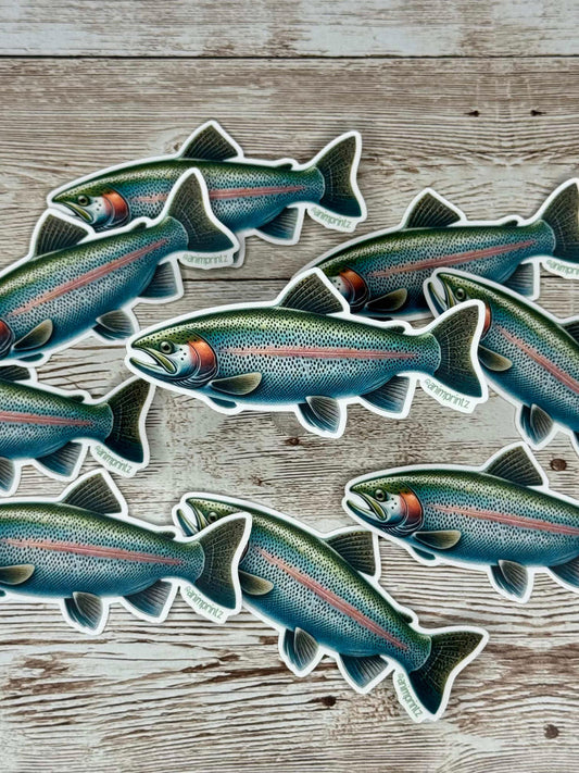 Rainbow Trout Matte Vinyl Sticker
