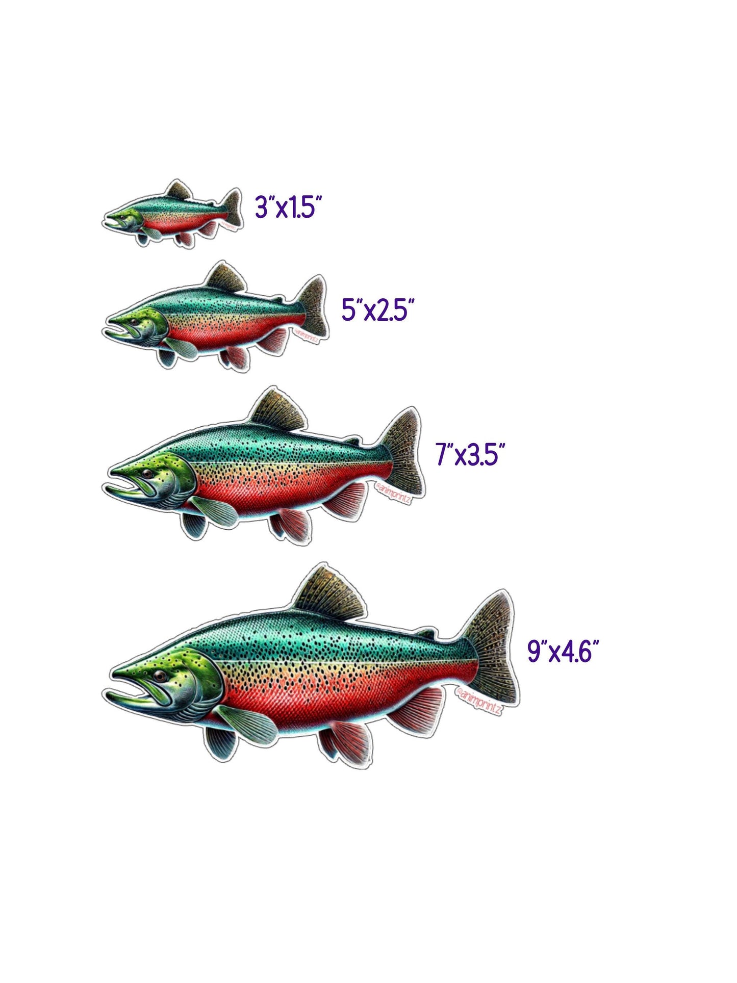 Sockeye Salmon Matte Vinyl Sticker