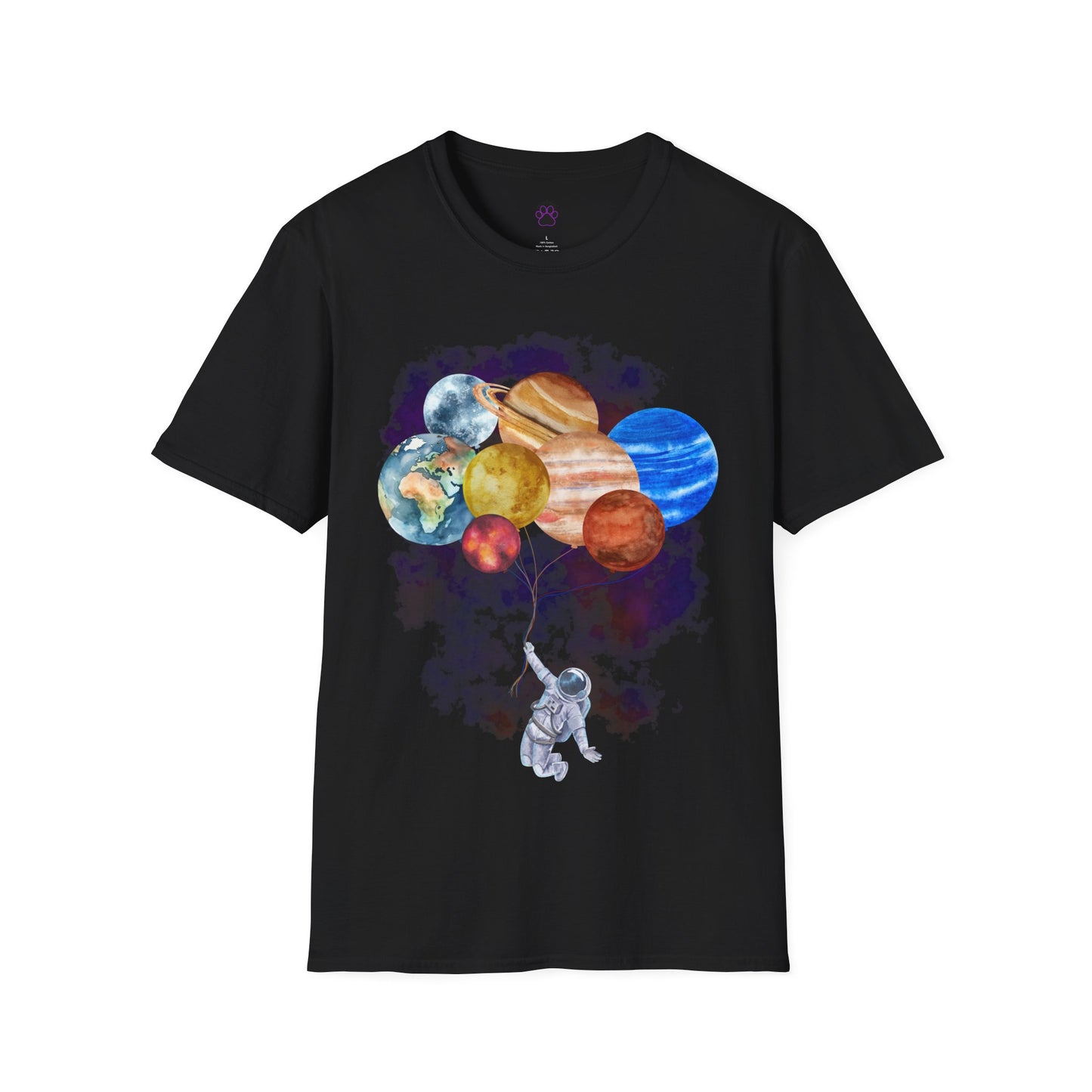 Happy Astronauts and Space Balloons Unisex Softstyle T-Shirt