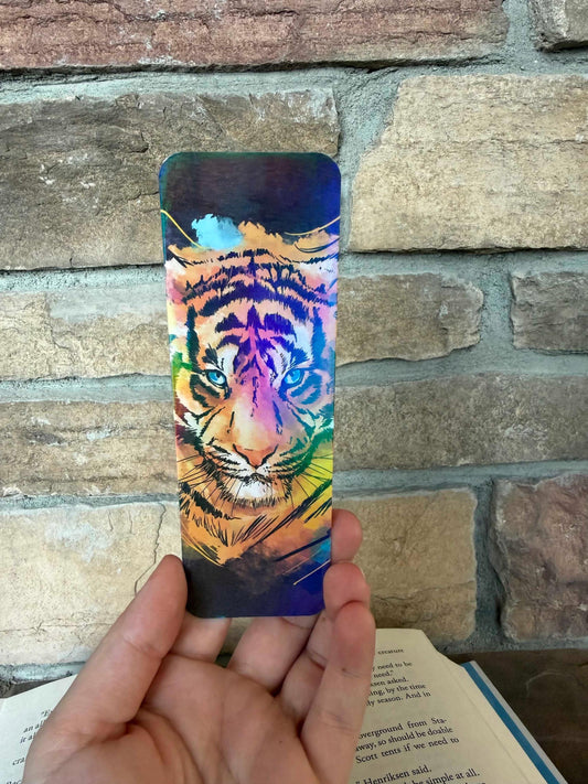 Watercolor Tiger 2"x6" Glossy Bookmark