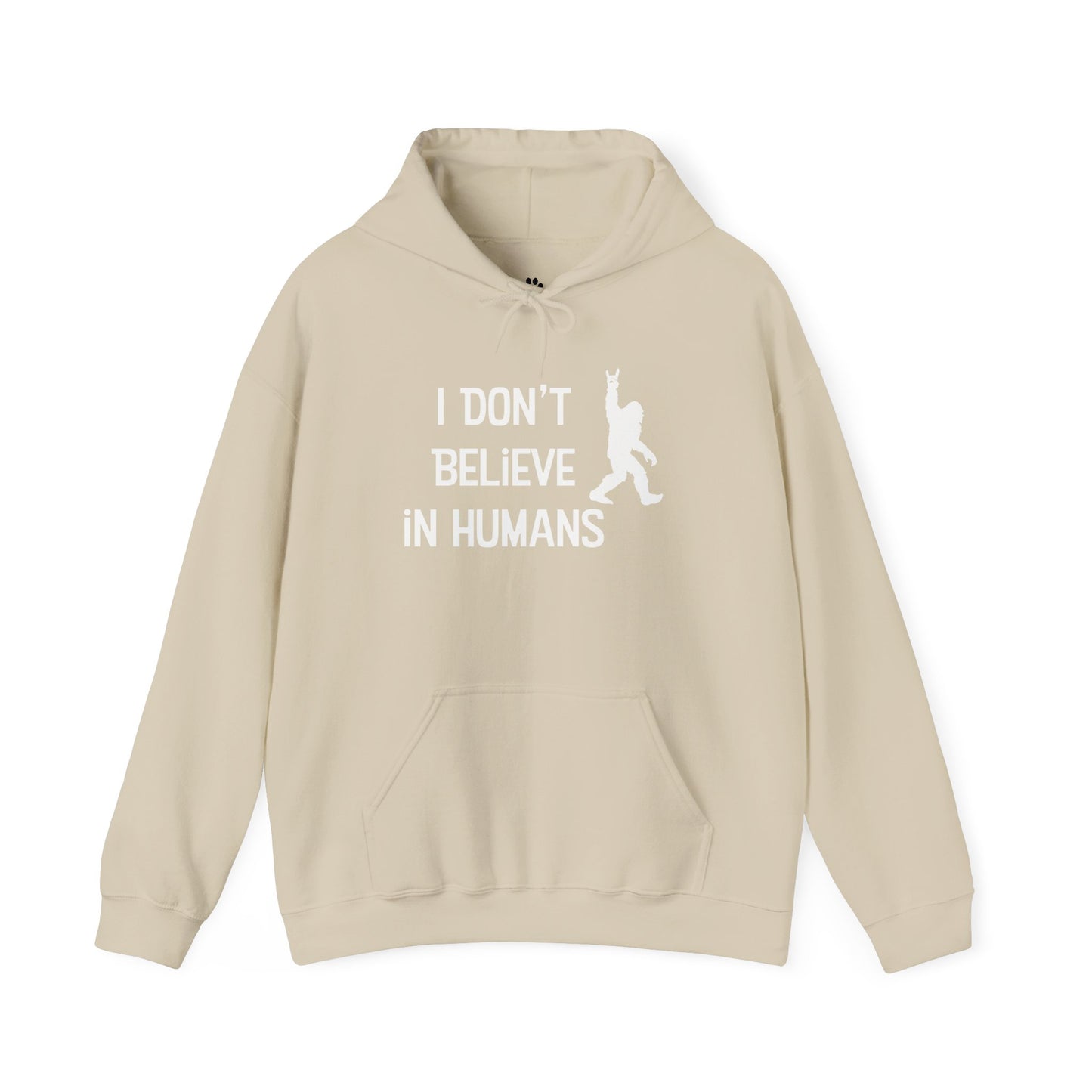 Bigfoot: I Don't Believe in Humans, Mt. Hood Oregon, Unisex Heavy Blend™ Hoodie Sweatshirt