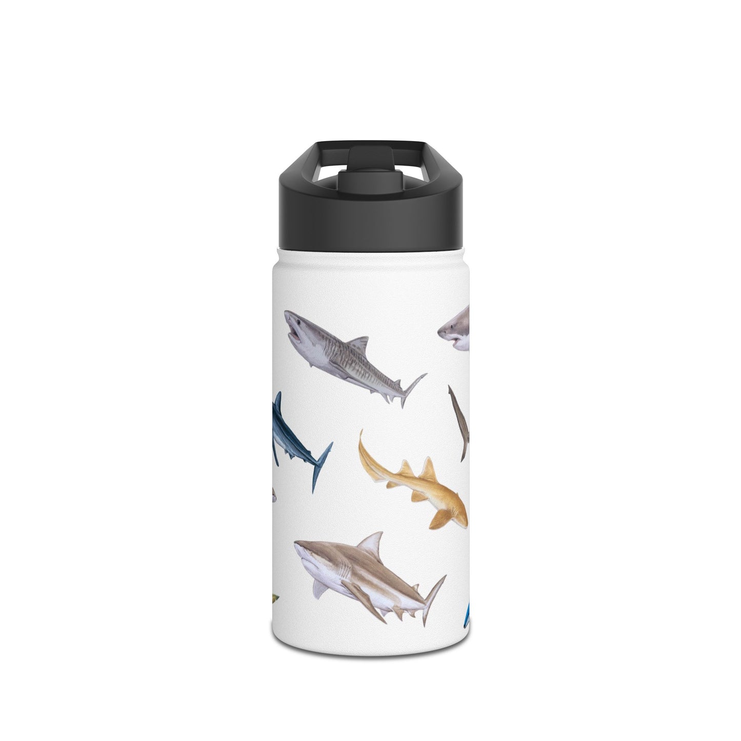 Shark Ocean-Inspired Stainless Steel Water Bottle, Shark Pattern - Perfect for Beach Lovers, Gifting, Hydration & Adventure
