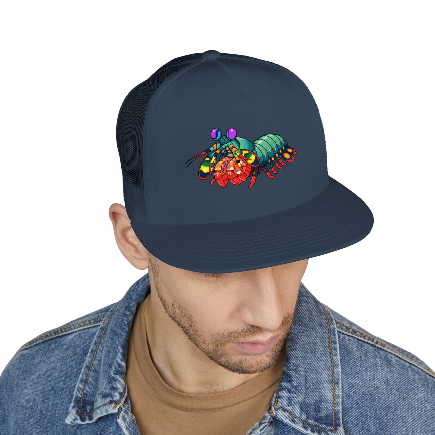 5 Panel Trucker Cap - Colored Shrimp