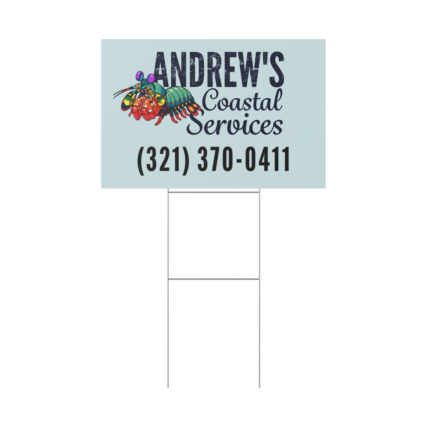 Plastic Yard Sign - Three Line Alt Logo