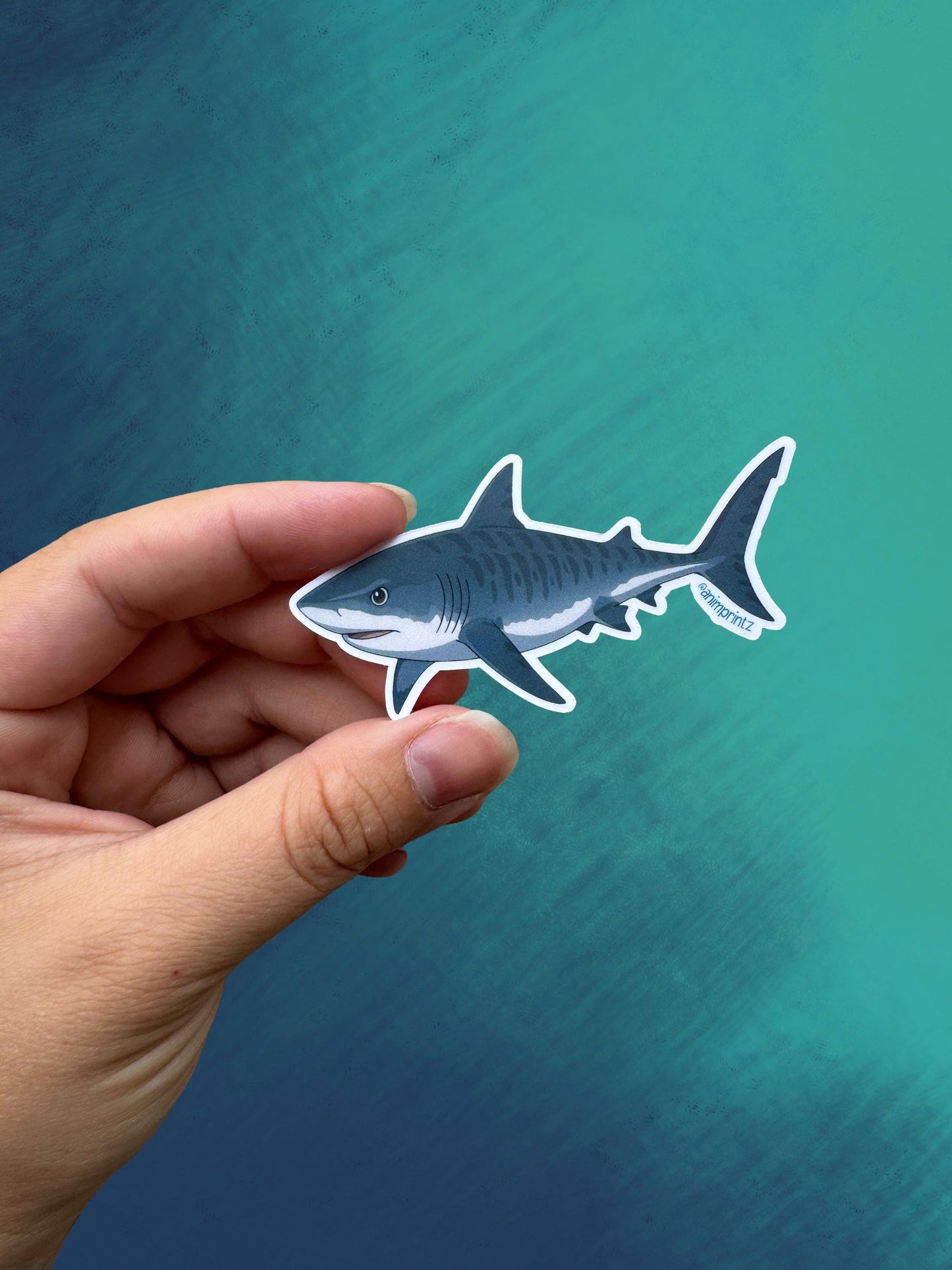 Anime Sharks Waterproof Vinyl Sticker Sheet