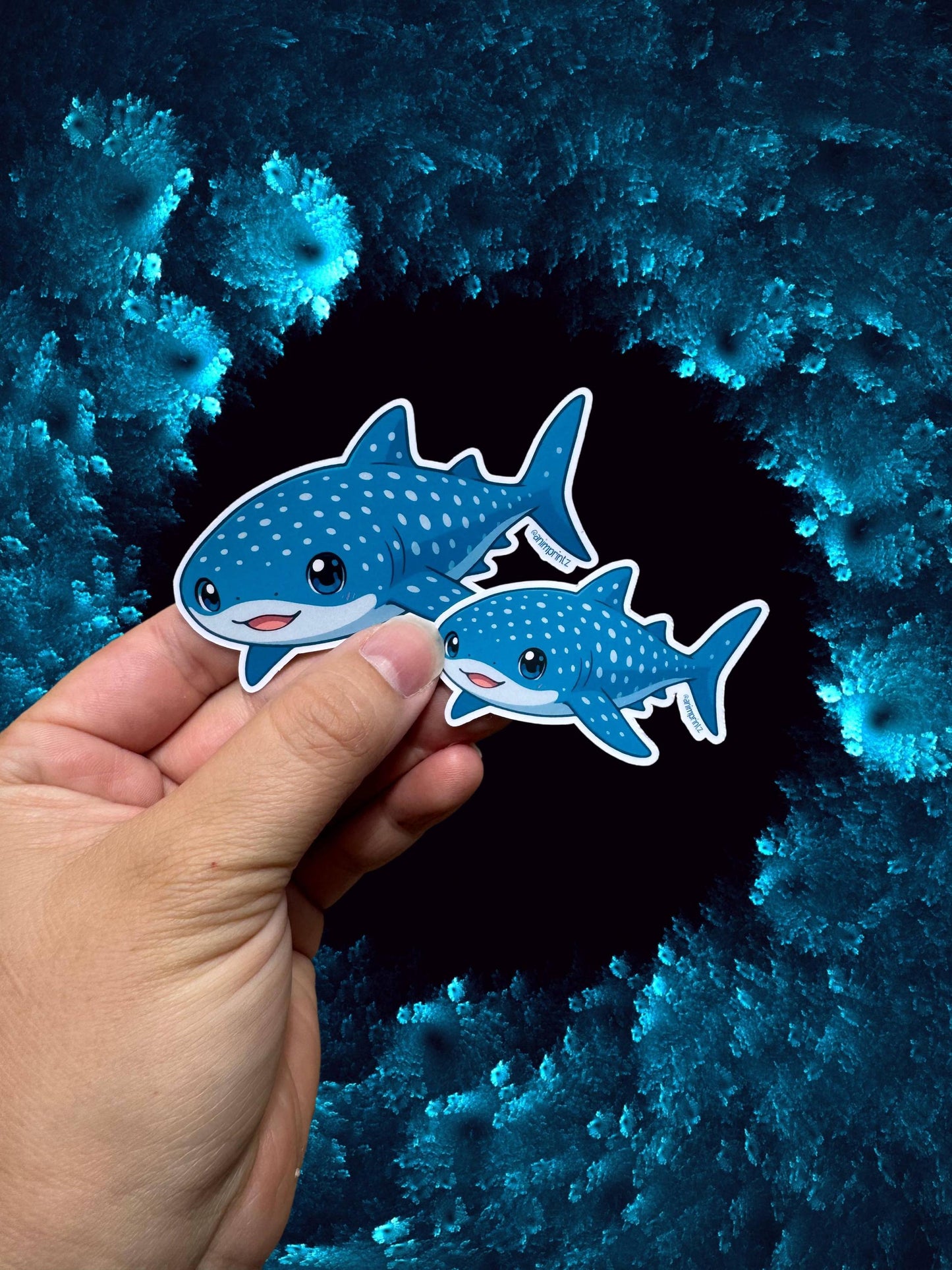 Anime Whale Shark Matte Vinyl Sticker