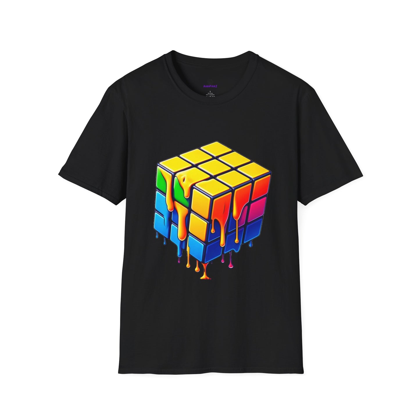 Melting Puzzle Cube Unisex Softstyle T-Shirt