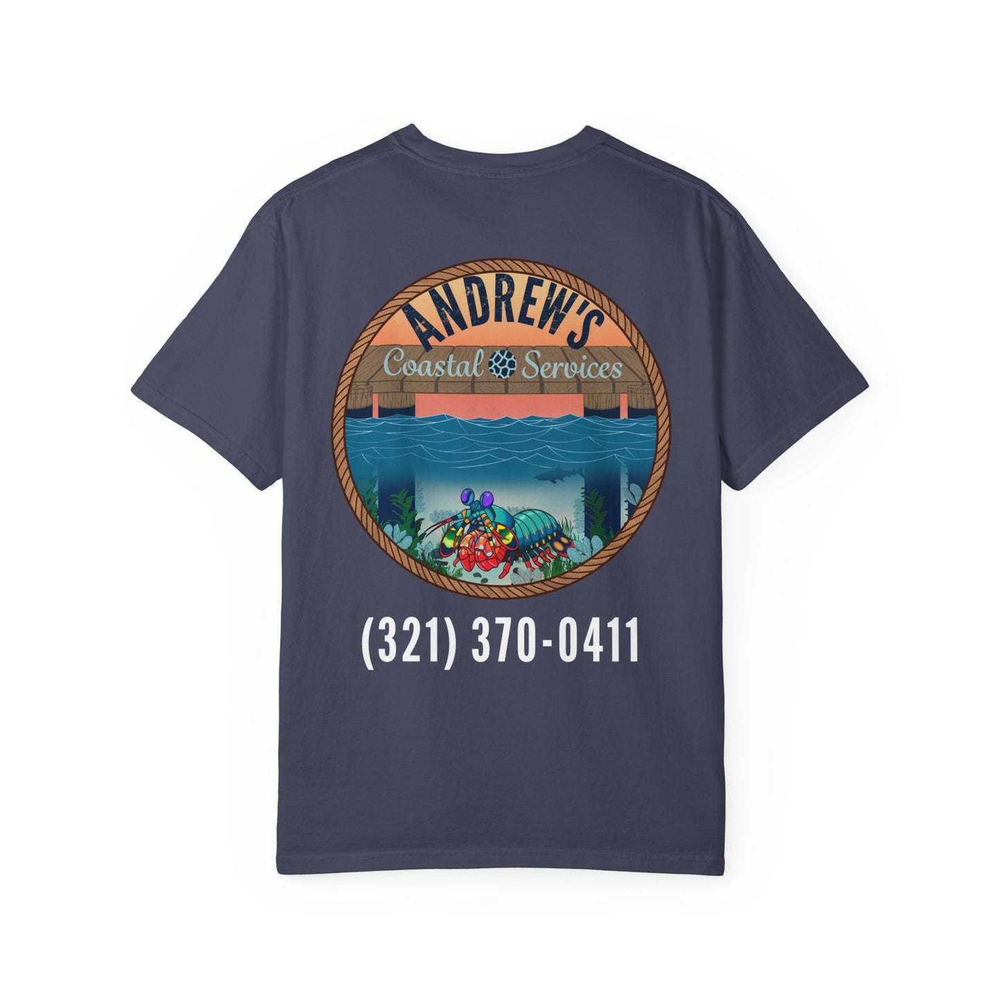 Unisex Garment-Dyed T-shirt - Full Image with Submark