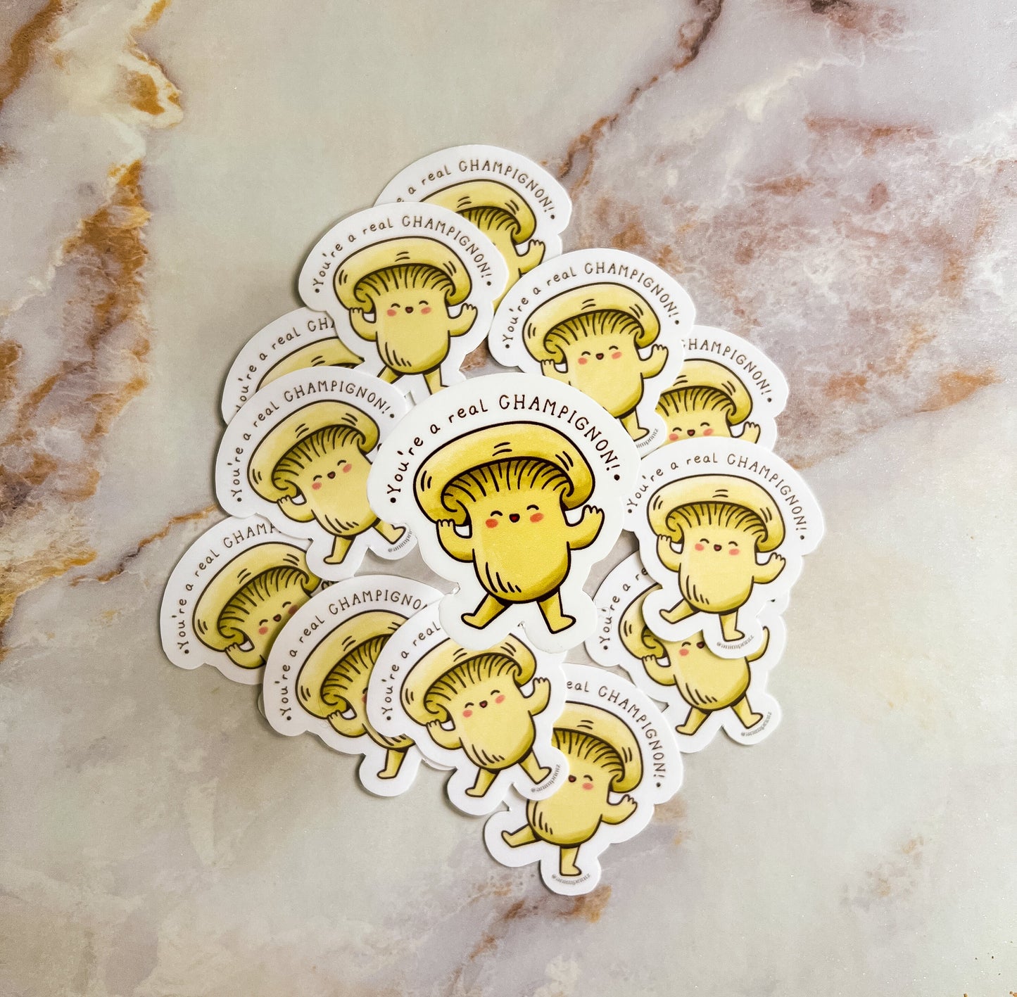 Glossy Mushroom Vinyl Stickers
