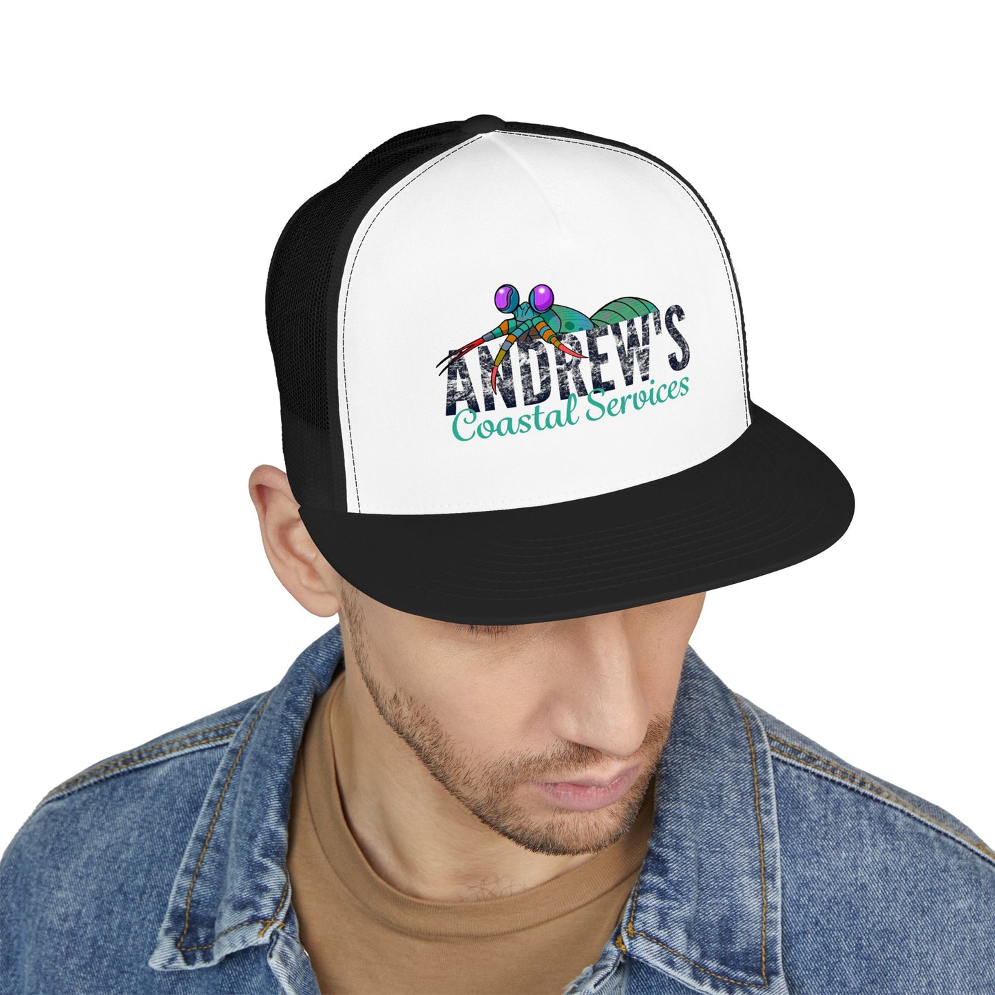 5 Panel Trucker Cap - Half Shrimp Logo