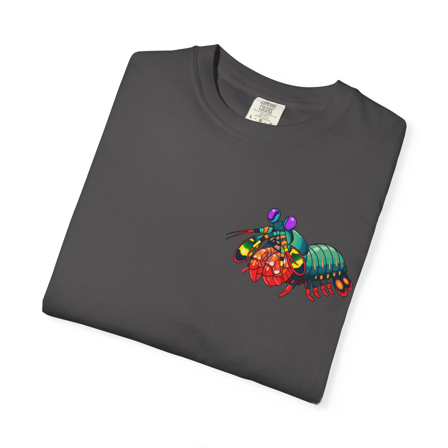 Unisex Garment-Dyed T-shirt - Full Image with Colored Shrimp