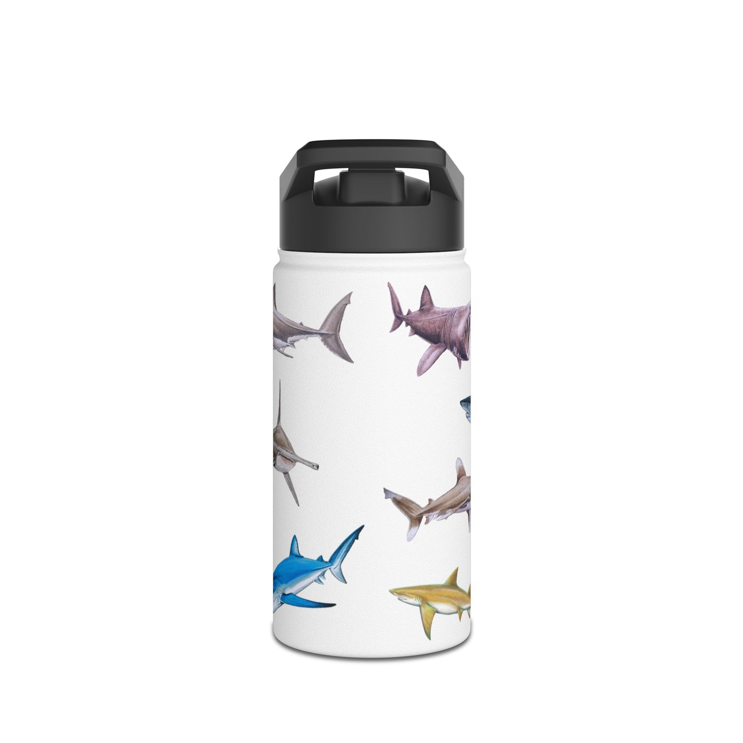 Shark Ocean-Inspired Stainless Steel Water Bottle, Shark Pattern - Perfect for Beach Lovers, Gifting, Hydration & Adventure