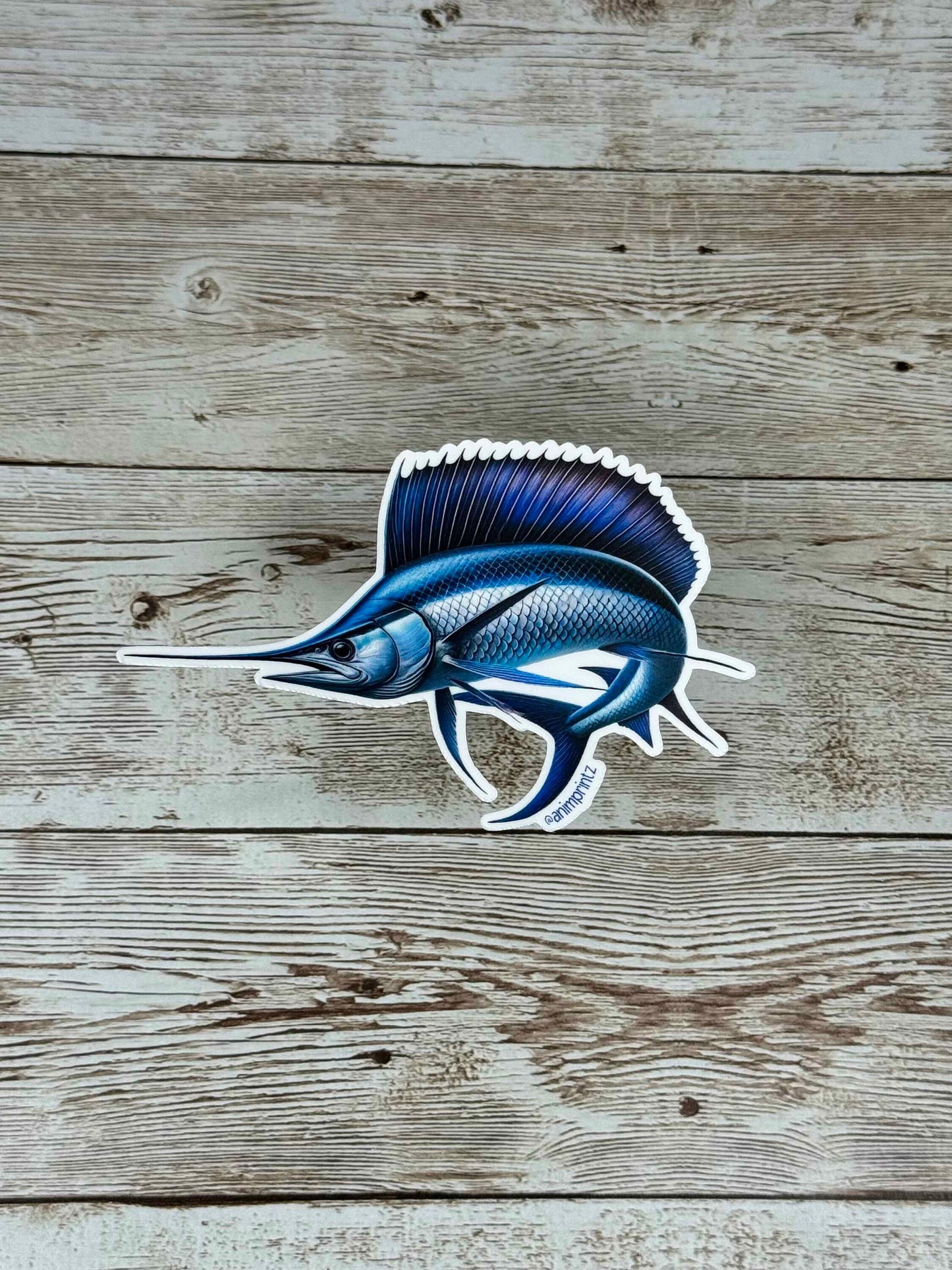 Sailfish Matte Vinyl Sticker