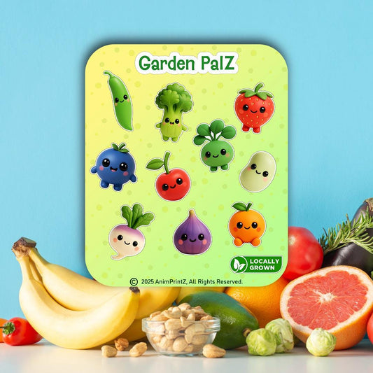 Garden PalZ: Kawaii Food Matte Sticker Sheet