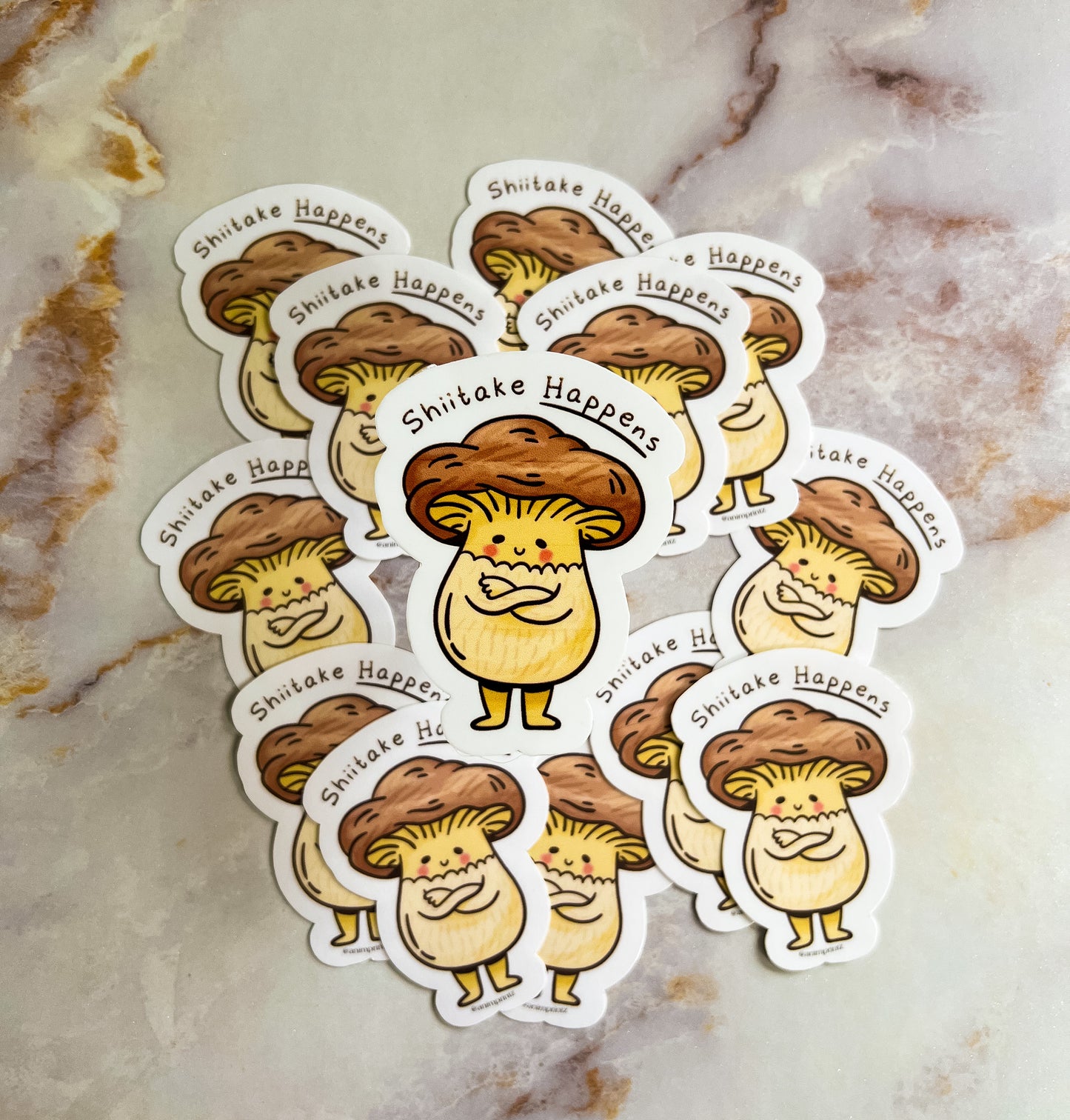 Glossy Mushroom Vinyl Stickers