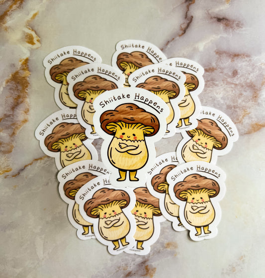 Glossy Mushroom Vinyl Stickers