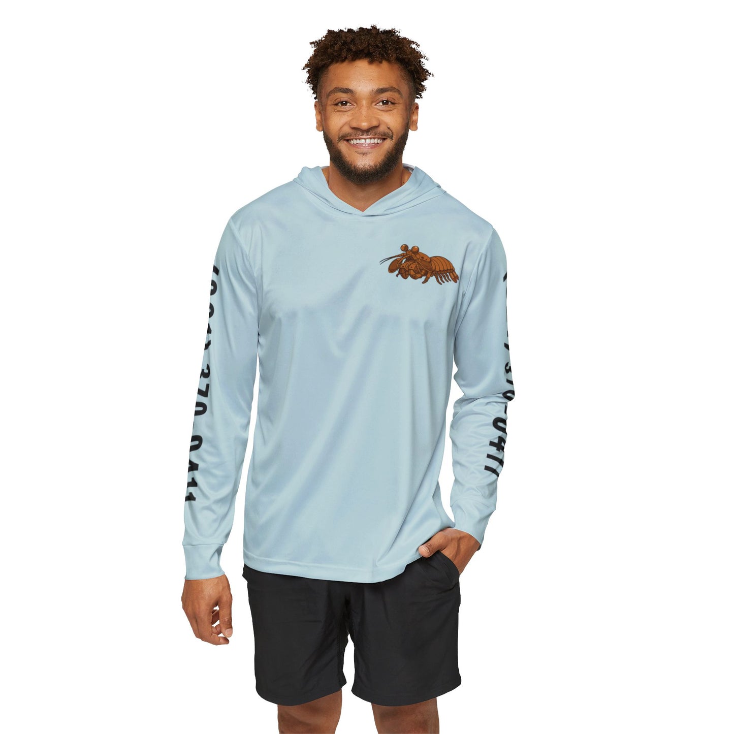 Sports Warmup Hoodie - Full Image Logo with Wooden Shrimp