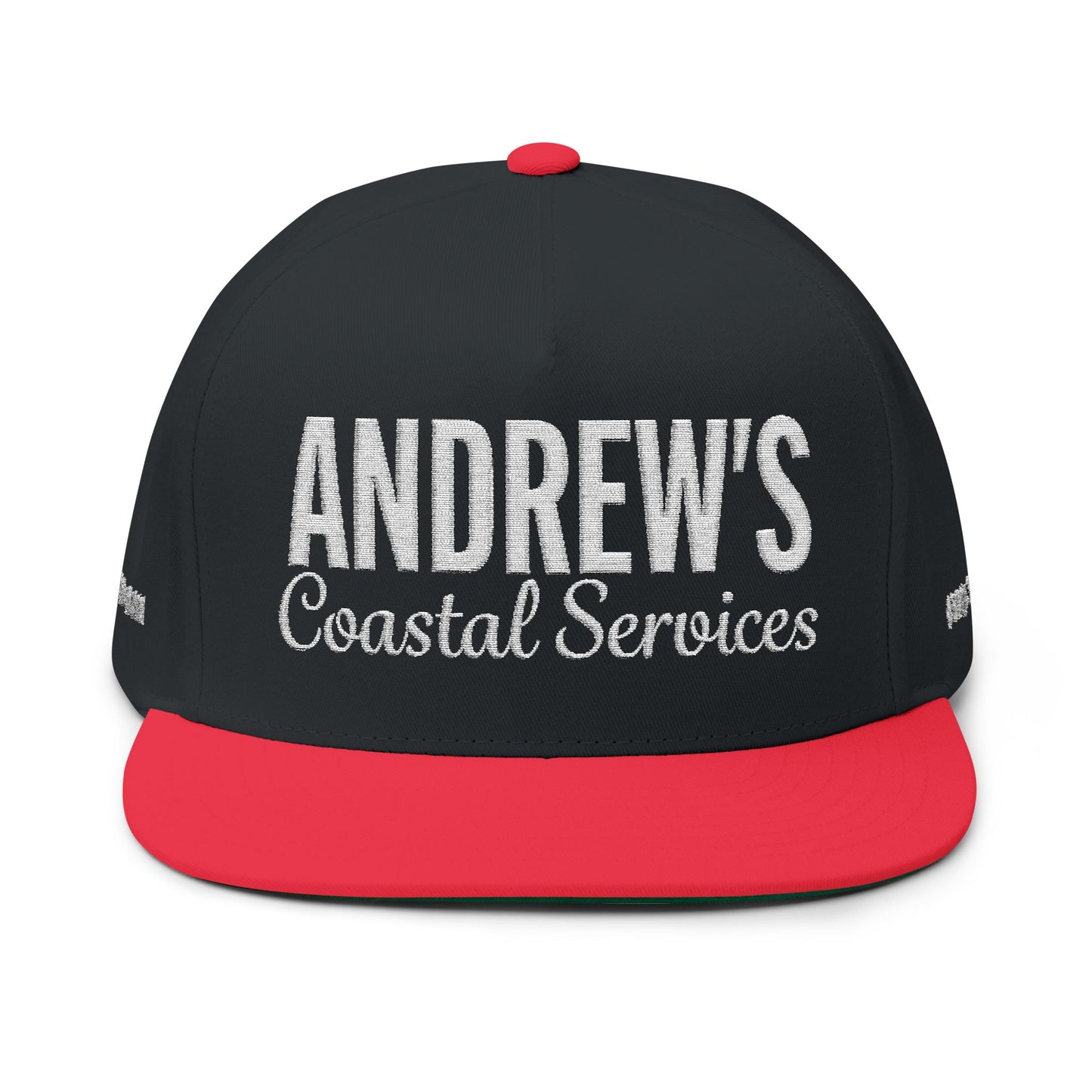 Flat Bill Cap (Embroidery) - Full Logo Text Only with Ph Number on Sides