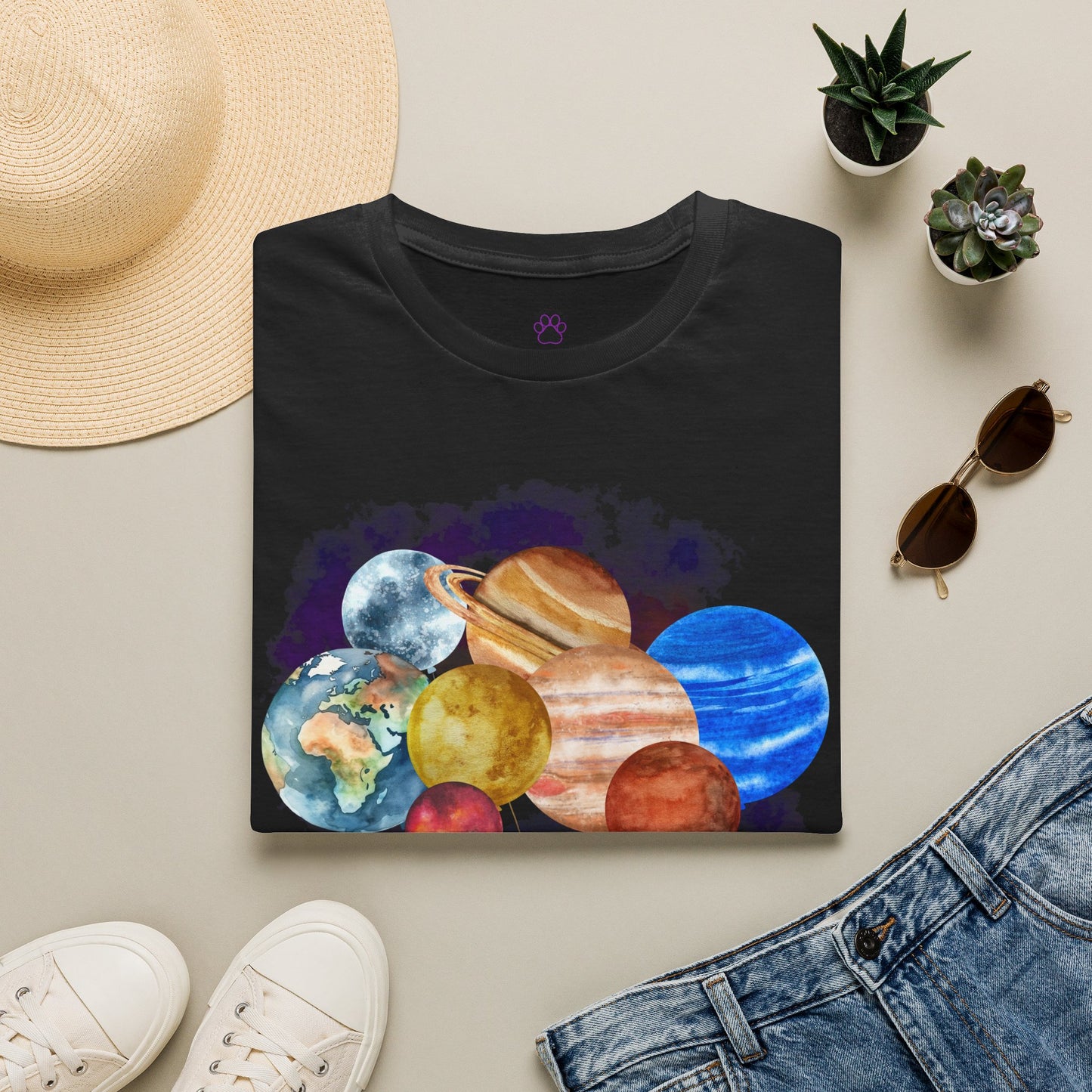 Happy Astronauts and Space Balloons Unisex Softstyle T-Shirt