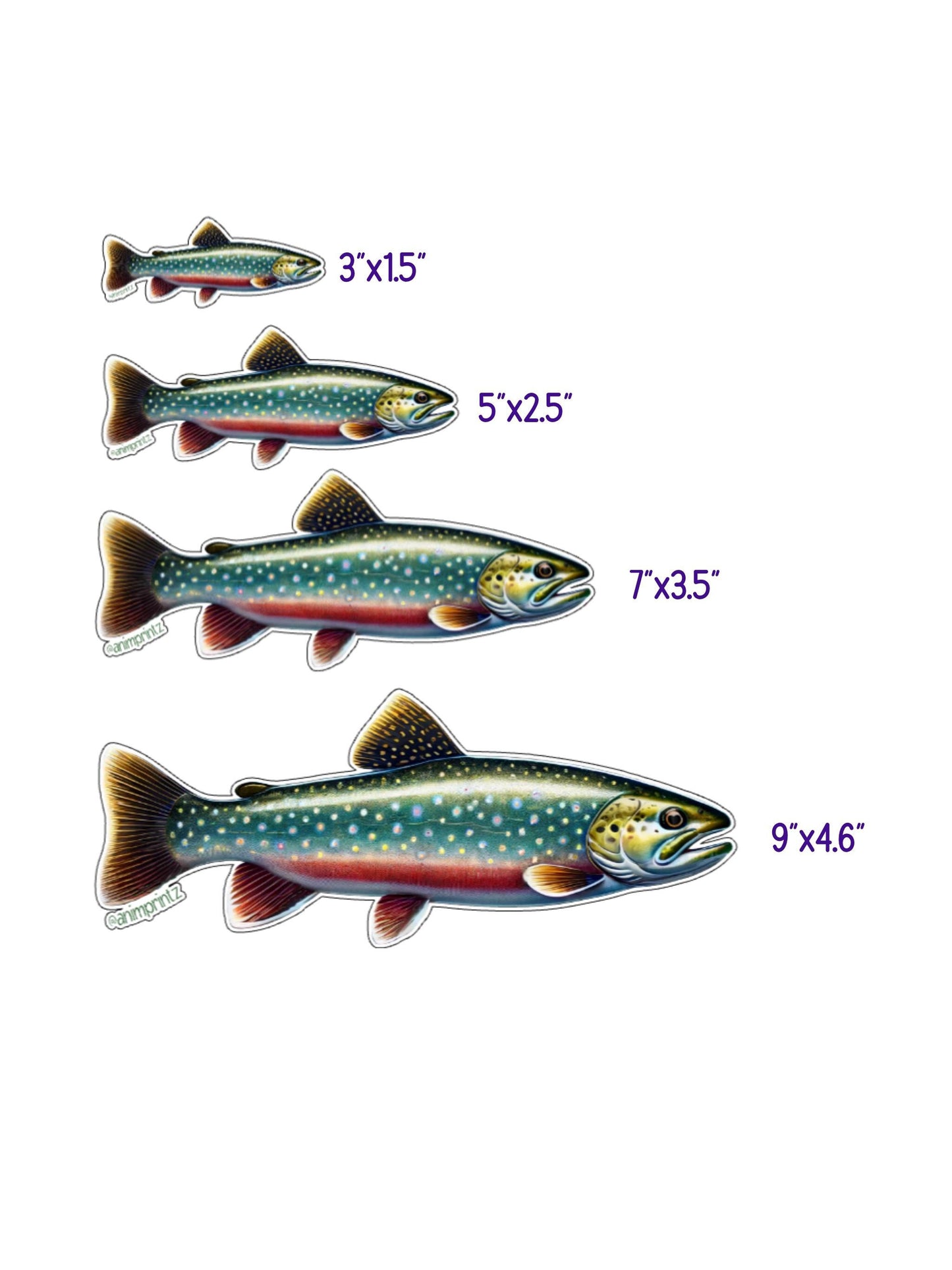 Brook Trout Matte Vinyl Sticker