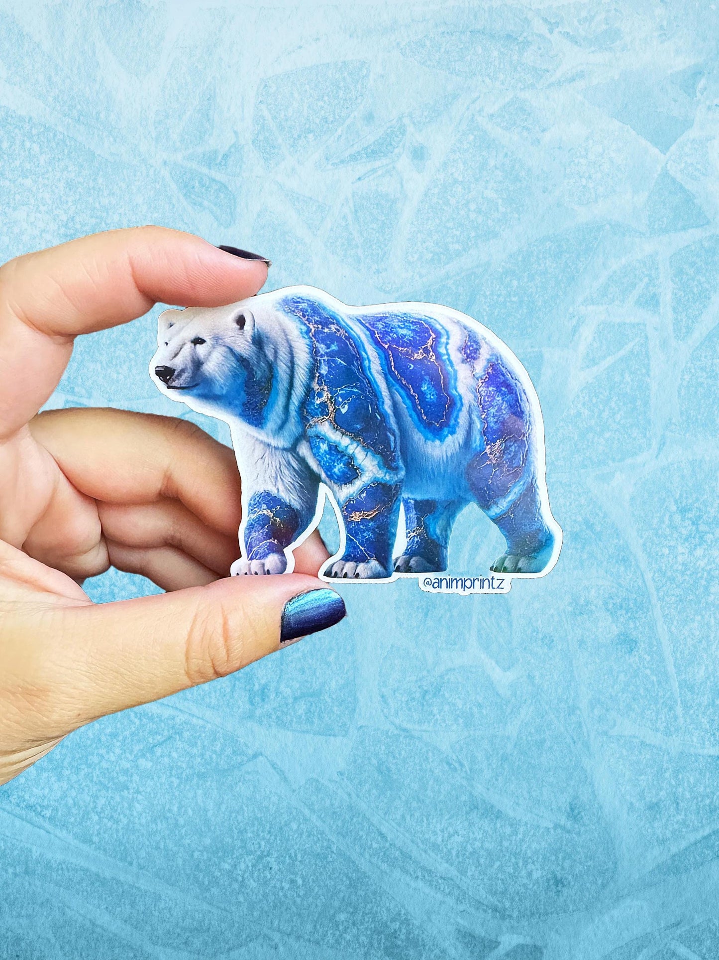 Lapis Polar Bear Holographic Vinyl Sticker