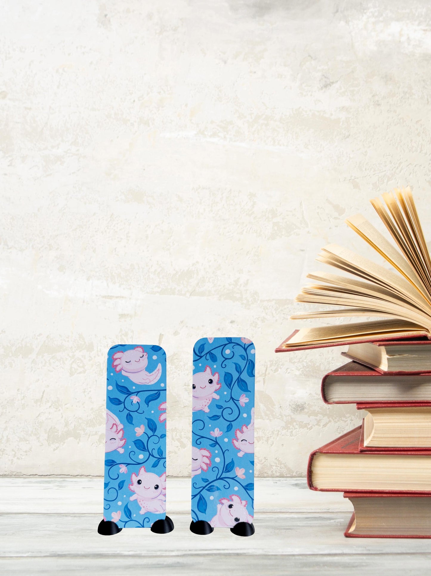 Happy Axolotl 2"x6" Glossy Bookmark