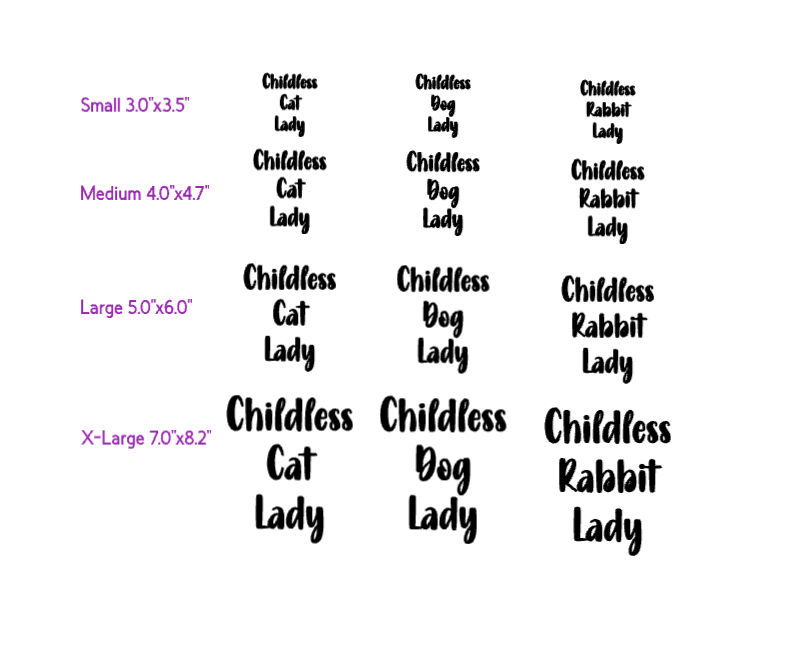 Childless Lady Vinyl Car Decal