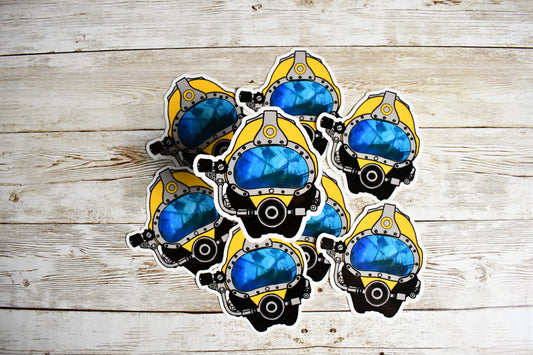 Commercial Diver Glossy Vinyl Sticker