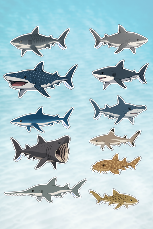 Anime Style Shark Sticker Pack