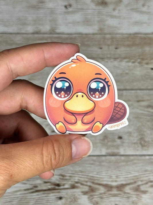 Kawaii Platypus Matte Vinyl Sticker