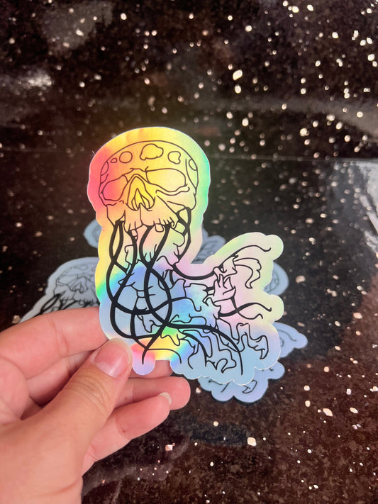 JellySkull Holographic Vinyl Sticker