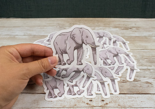 Watercolor Elephant Vinyl Sticker