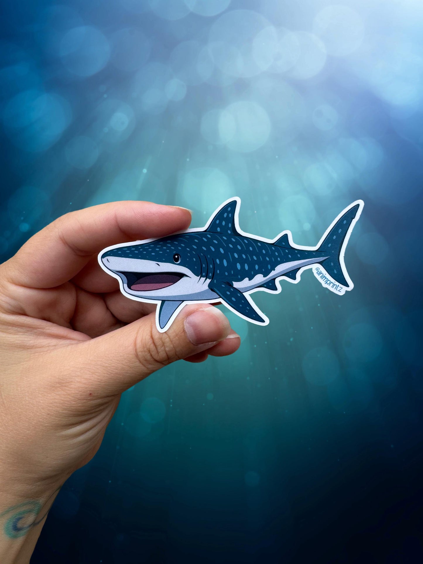 Anime Sharks Waterproof Vinyl Sticker Sheet