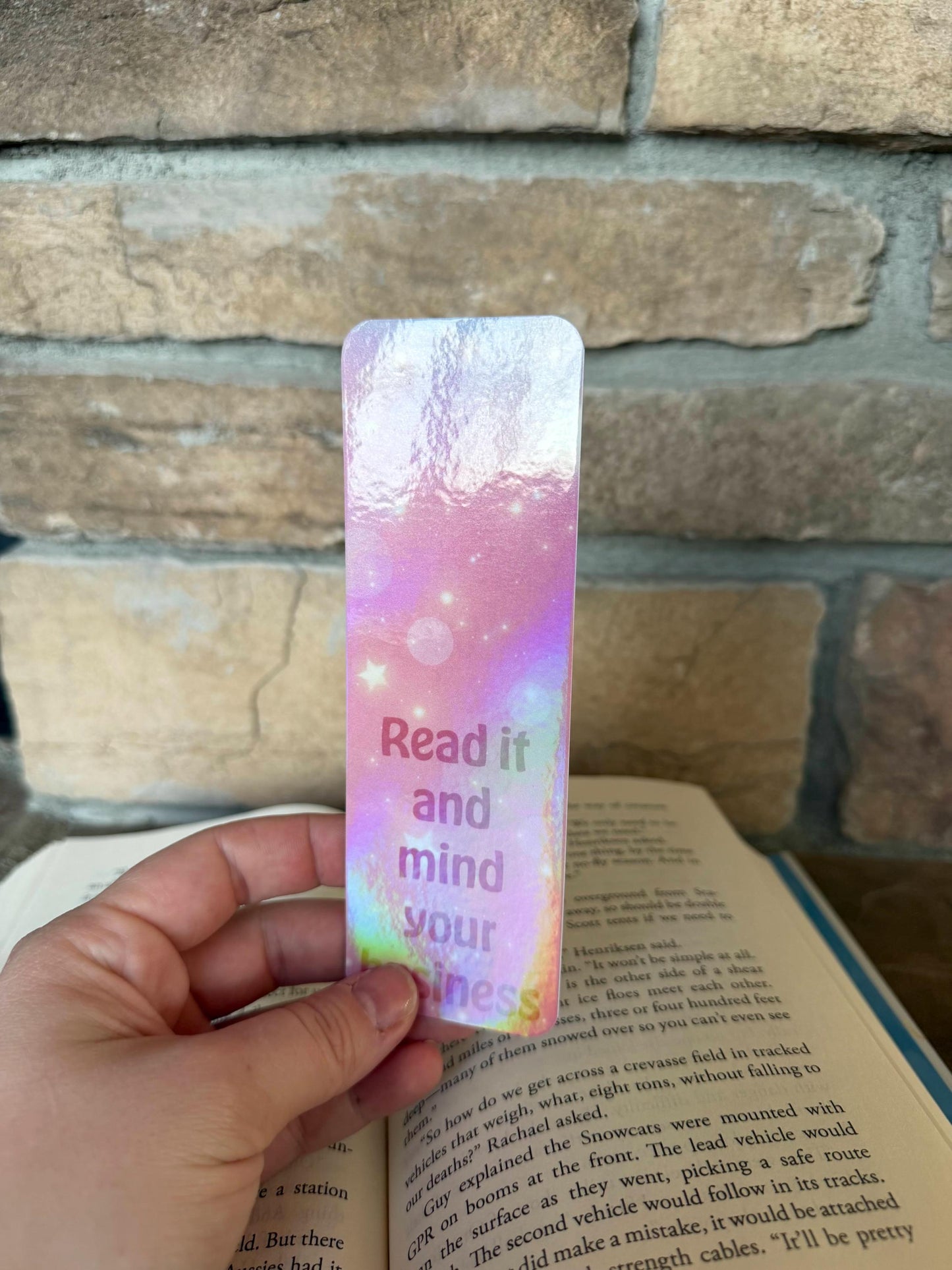 Read It and Mind Your Business 2"x6" Holographic Bookmark