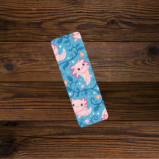 Happy Axolotl 2"x6" Glossy Bookmark